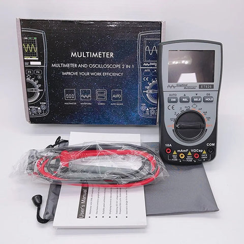 ET-826 2-in-1 Digital Multimeter & Oscilloscope | Waveform Display | High Sampling Rate | Professional Testing Tool