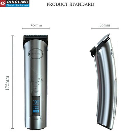 DingLing RF-696 LCD Professional Hair Clipper Electric Hair Trimmer Beard Barber Adjustable Hair Cutting Machine