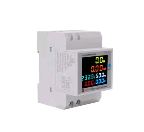 Mora AES-988 6IN1 din rail AC 220V 100A Voltage Current KWH Electric energy meter with Frequency and Power Factor