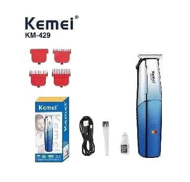 Kemei KM-429 Metal Body LCD Digital Display USB Charging Hair Clipper