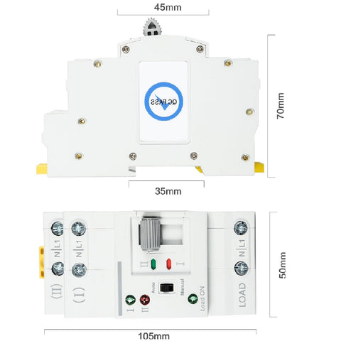 MORA AES-63A II  Single Phase 63A  Dual Power Automatic Transfer Switch ATS