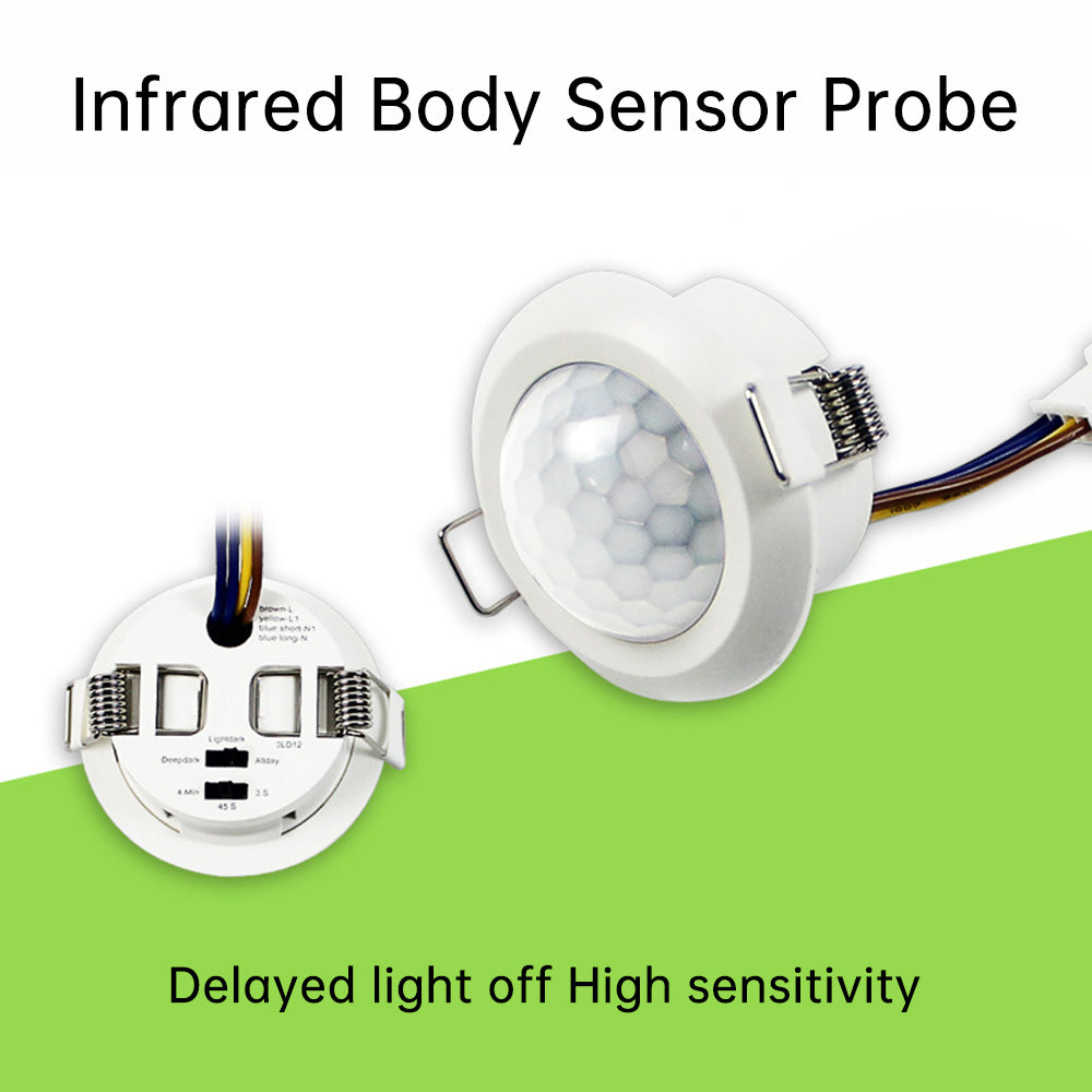 Ceiling Mount Emnedded PIR Motion Sensor Switch Human Body Infrared Detector