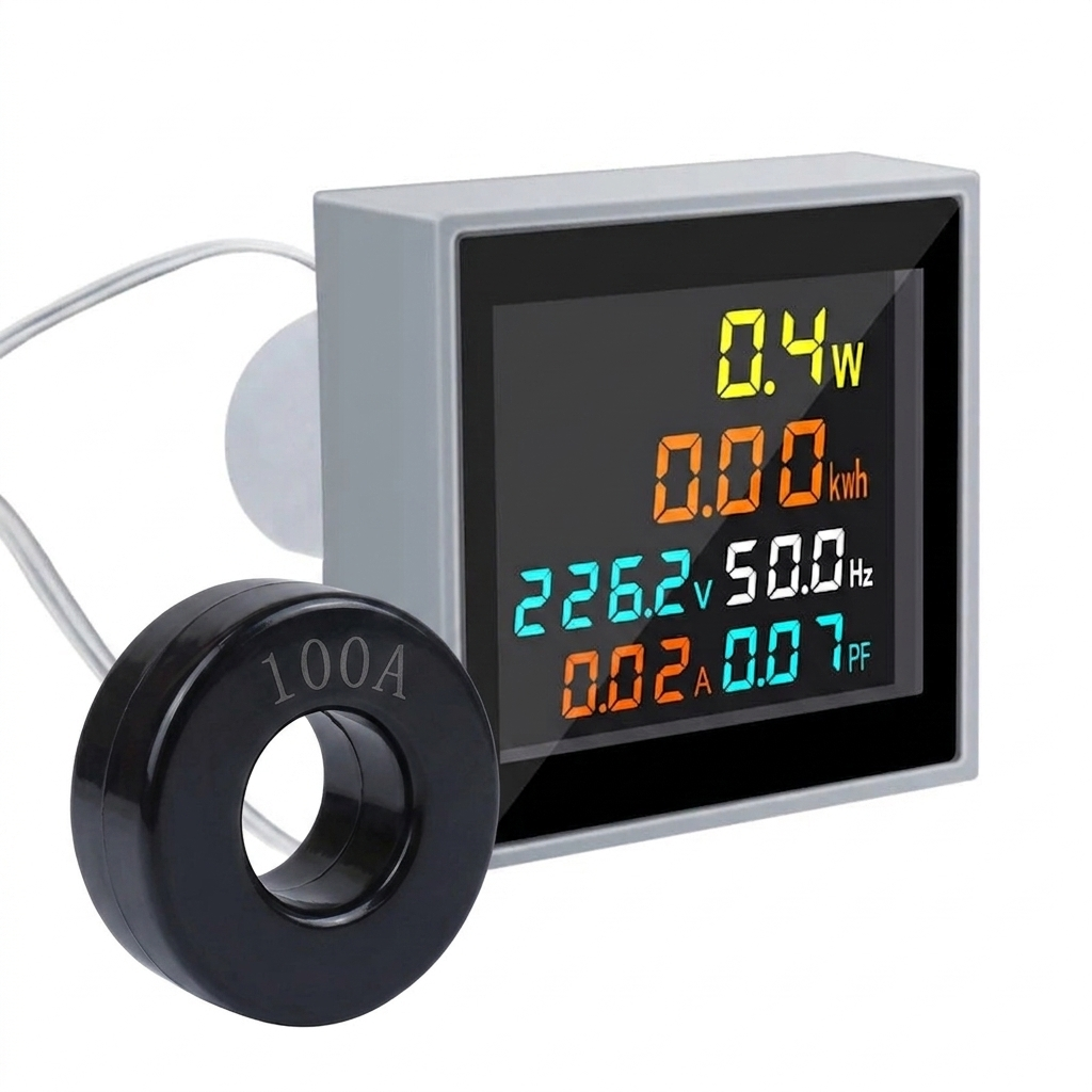 Mora Multi Function Digital Meter 6in1 AC 50-300V Voltmeter Ammeter LCD Display Voltage KWH Power Energy Meter