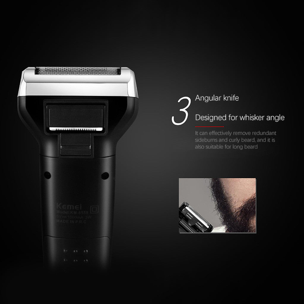 Kemei KM-6558 Premium Quality 3in1 Rechargeable Professional Hair Trimmer Super Grooming Kit Shaver Clipper Nose Trimmer