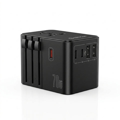 Pilot Universal Travel Adapter PD 45W – Fast Charging USB-C PD, 2500W All-in-One International Power Adapter with Safety Fuse