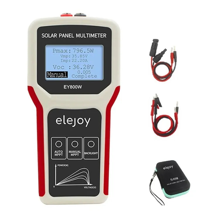 ELEJOY EY800W LCD MPPT solar panel multimeter smart current tester voltage tester digital power PV meter 800w