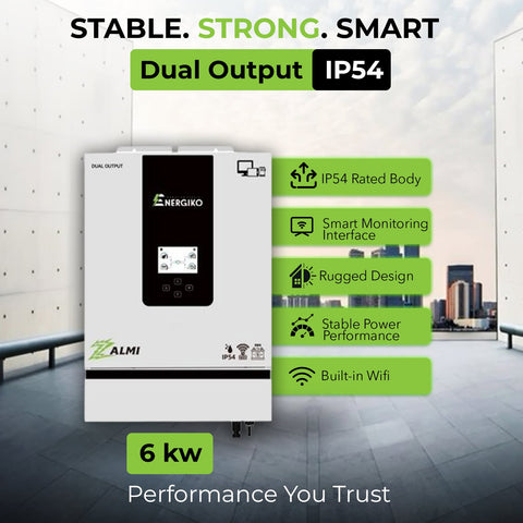 Energiko 6kW Zalmi Series Dual PV9000 IP54 Inverter