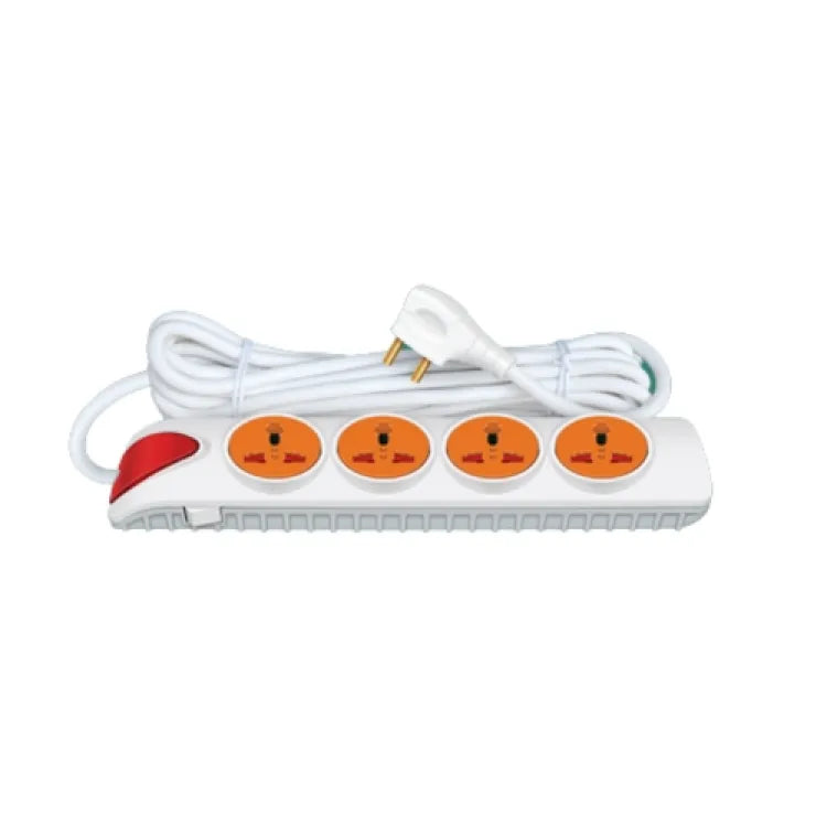 Hero Legend Extension Cord EB08 with 5 Meter Long Wire 2500W - 250V~ 4Multi Socket