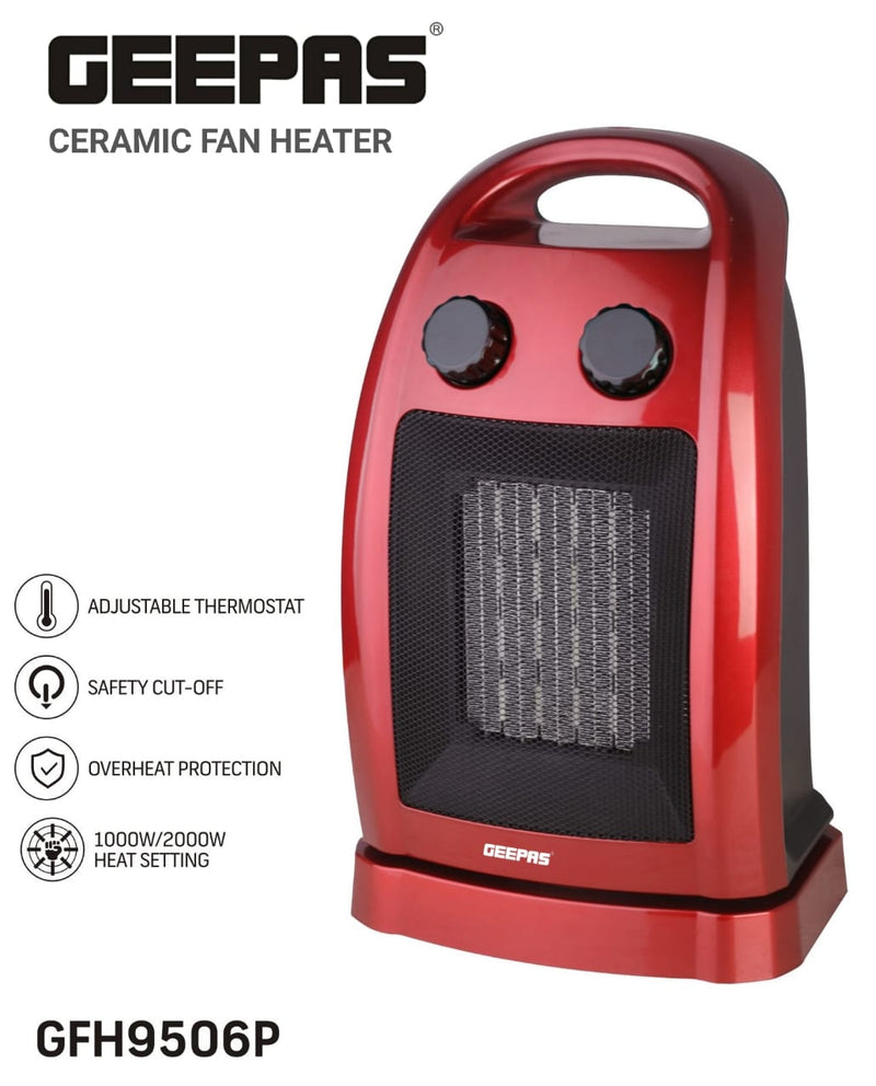 Geepas-9506 Ceramic Fan Heater 1200W/2400W