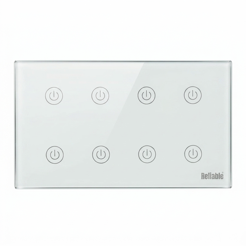 Reliable Electric 8 Gang WiFi Smart Wall Switch | Touch Control