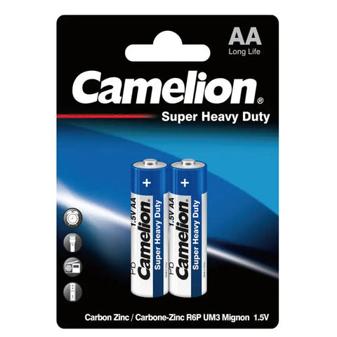 Camelion Super Heavy Duty 1.5V Batteries – AA (Pack of 2)