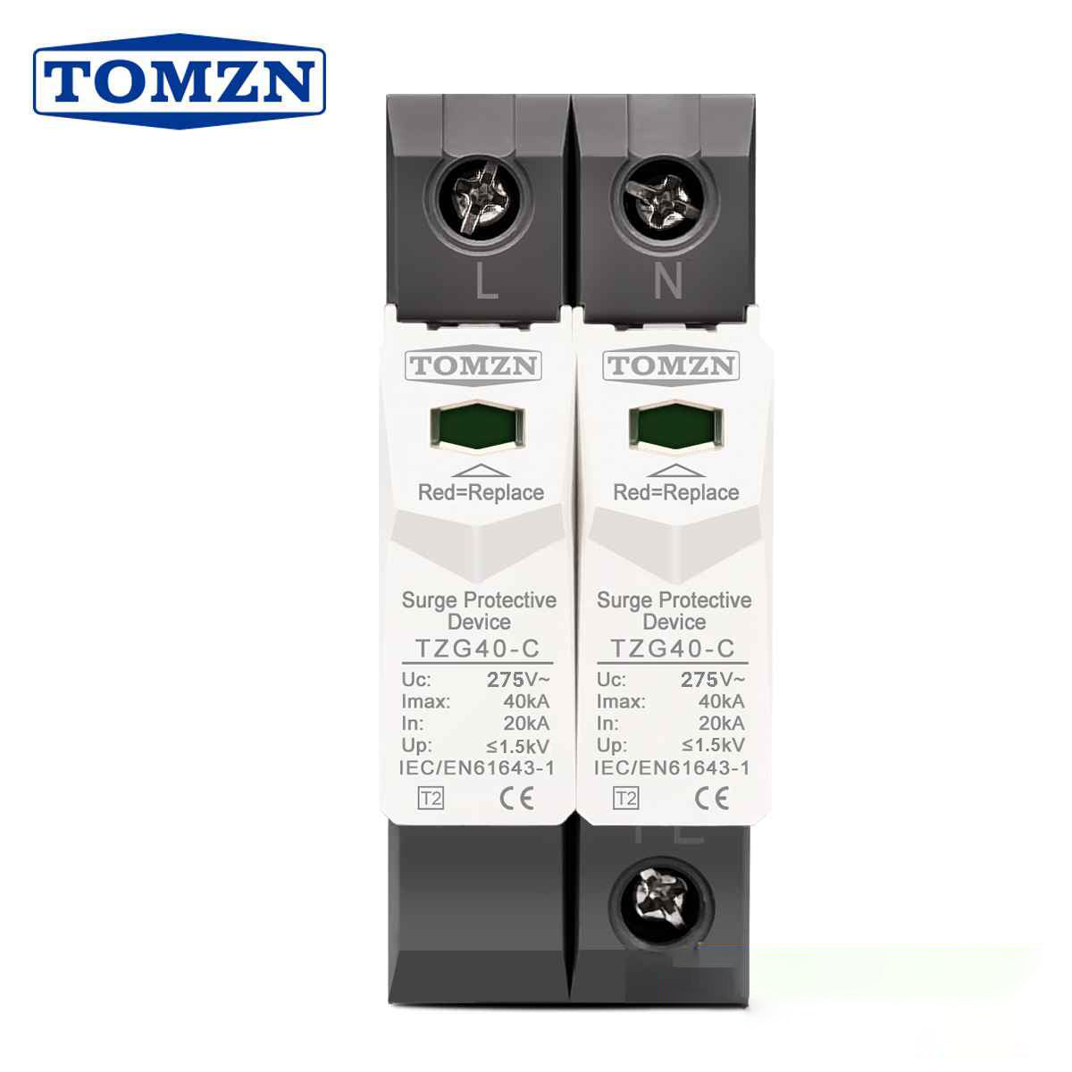 TOMZN TZG40-C 2P AC SPD House Surge Protector