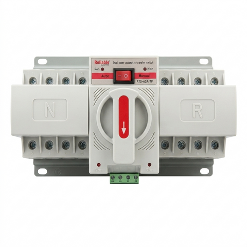 Reliable AC/DC Automatic Transfer Switch (ATS) 4 Pole 63A | 63 Amp Auto Changeover Switch for Solar, Generator & Mains Power