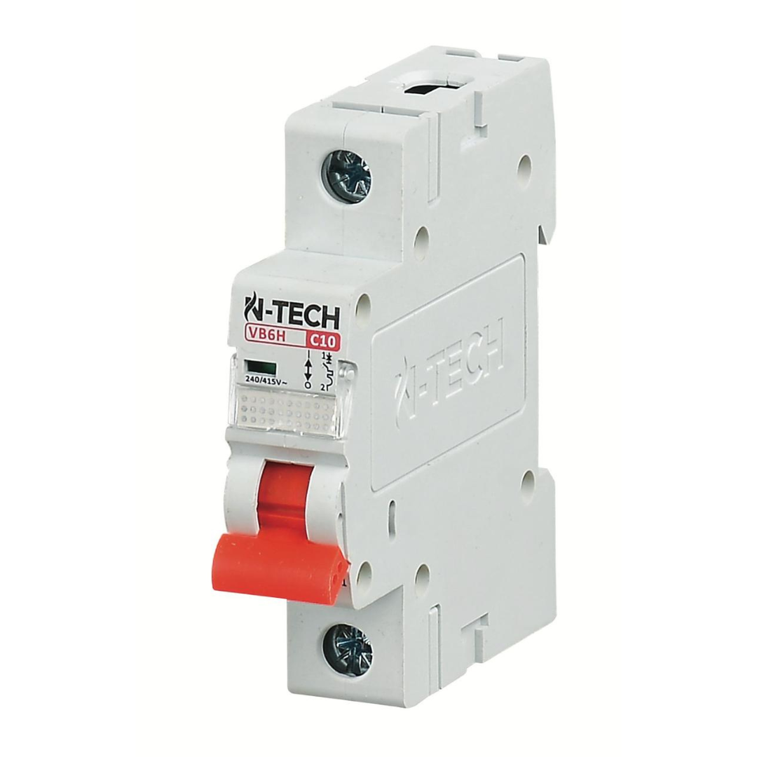 N-Tech VB6H 1 Pole AC MCB Overload & Short-Circuit Protection