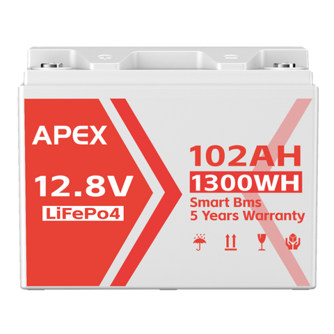 APEX 1300 12.8V 102Ah 1300Wh Lithium Battery LiFePO4 IP65 8000 Cycles | Solar & Backup Power