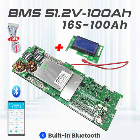 JBD 51.2V 100Ah BMS for 8-16S Cells Lithium Battery Pack Without Communication