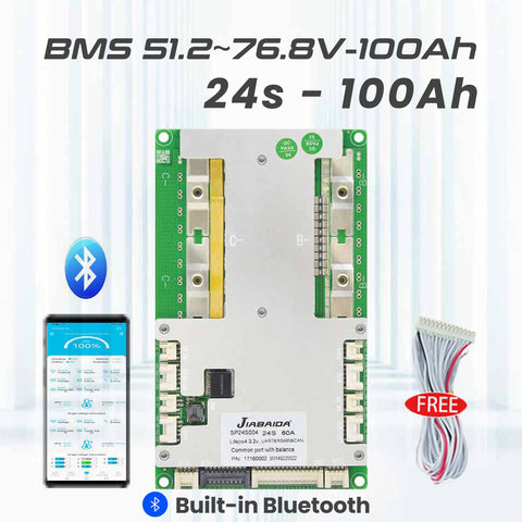 JBD 51.2~76.8V 100Ah BMS for 8-24S Cells Lithium Battery Pack Without Communication