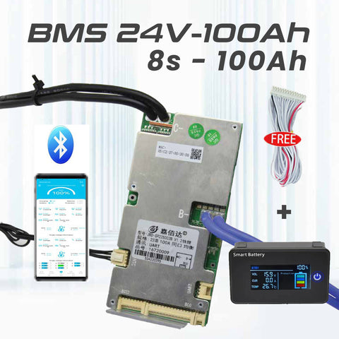 JBD 24V 100Ah BMS for 8 Cells Lithium Battery Pack Withou Communication