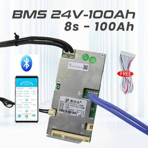 JBD 24V 100Ah BMS for 8 Cells Lithium Battery Pack Withou Communication