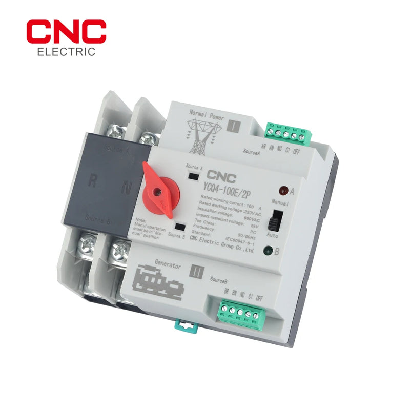 CNC Din Rail 2P ATS Dual Power Automatic Transfer Switch Electrical Se