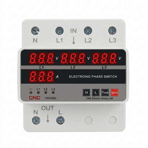 CNC Automatic Phase Selector Switch 63A | Electronic Phase Switch YC6VAZS