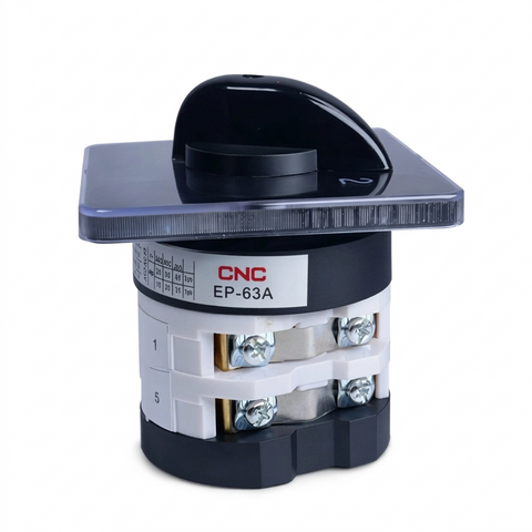 CNC Rotary Changeover Switch | Manual Transfer Switch for Safe Power Source Switching | Heavy-Duty Electrical Selector Switch