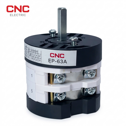 CNC Rotary Changeover Switch | Manual Transfer Switch for Safe Power Source Switching | Heavy-Duty Electrical Selector Switch