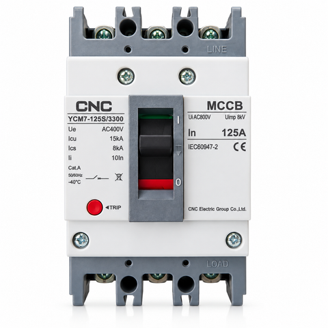 CNC YCM7-125S 125A AC MCCB 3 Pole 3P 400V Circuit Breaker 50/60Hz