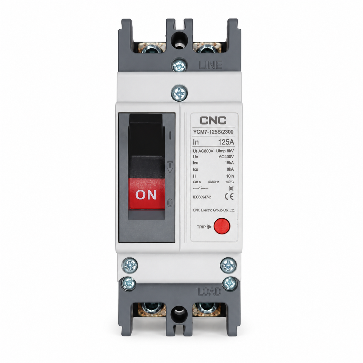 CNC YCM7-125S 2P 125A MCCB AC Circuit Breaker 400V 50/60Hz | Molded Case Circuit Breaker