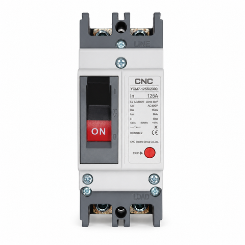 CNC YCM7-125S 2P 125A MCCB AC Circuit Breaker 400V 50/60Hz | Molded Case Circuit Breaker
