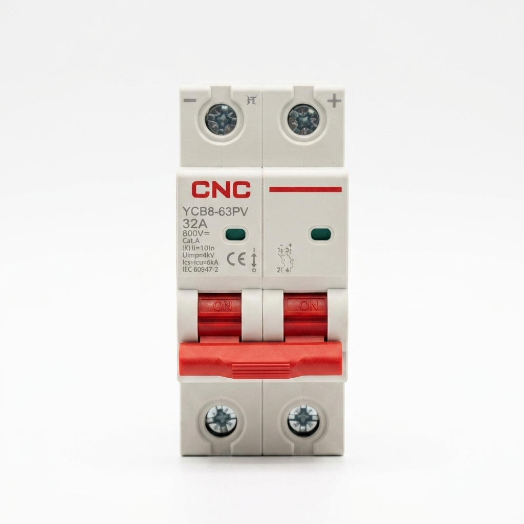 CNC YCB8-63PV 2P 500V DC MCB Solar Mini Circuit Breaker