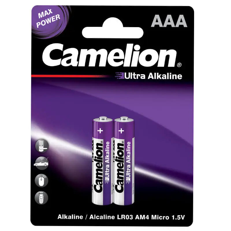 Camelion Ultra Alkaline 1.5V Batteries – AAA (2 Batteries)