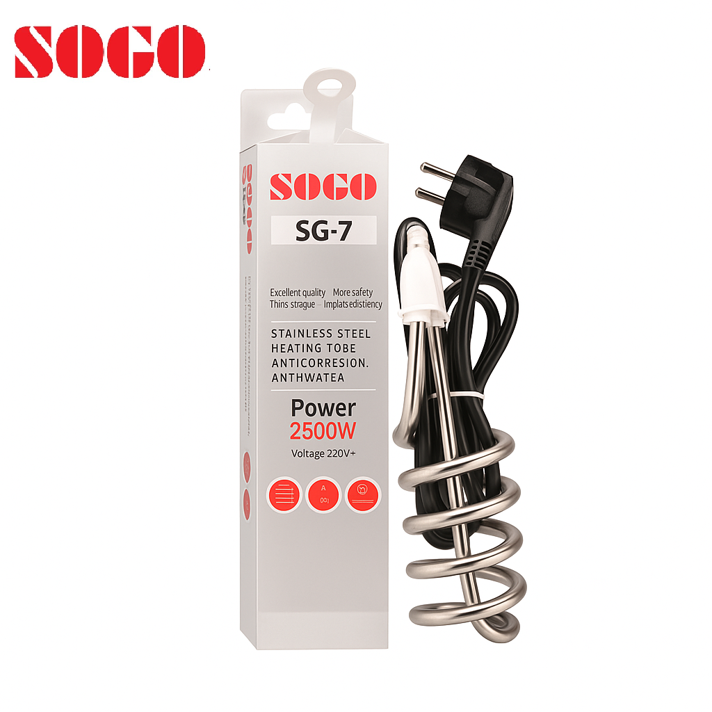 Sogo SG-7 2500W Stainless Steel Heating Tube – Anti-Corrosion, High Efficiency & Safe Electric Heater Element (220V)