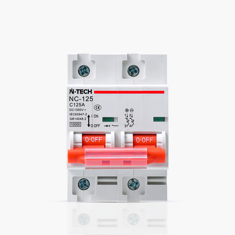 N-Tech NC-125 2 Pole 125A DC MCB Overload & Short-Circuit Protection