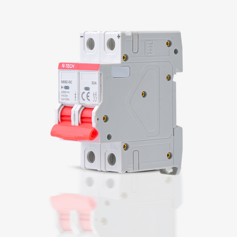 N-Tech N8BZ 2 Pole 32A DC MCB Overload & Short-Circuit Protection