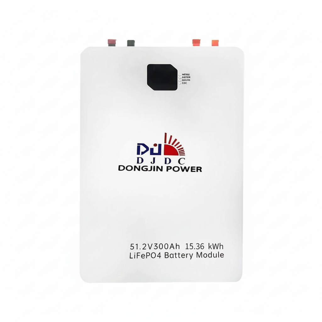 DJDC Dongjin Power 51.2V 300Ah LiFePO₄ Battery – 48V 300Ah Wall-Mounted Backup Power with WiFi | IP32