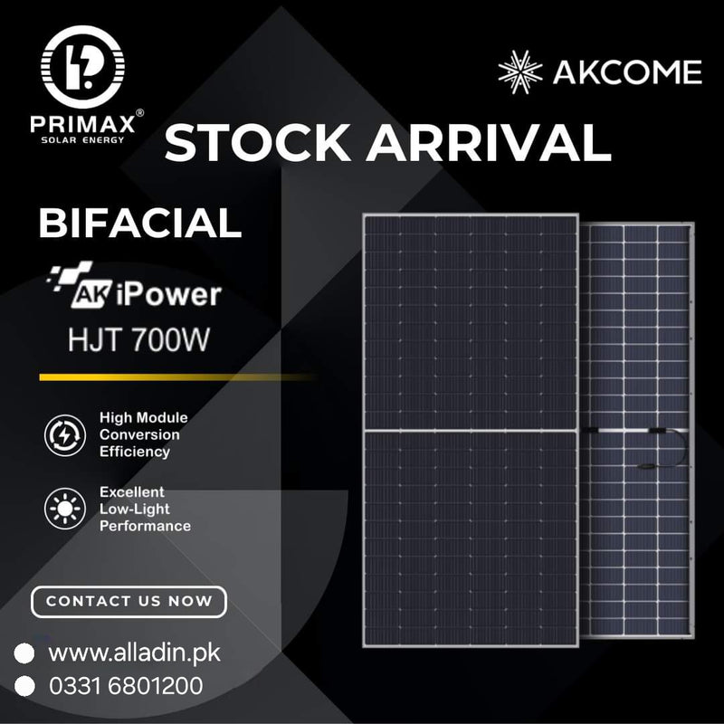 AKCOME HJT 700W bifacial N-type Solar Panel