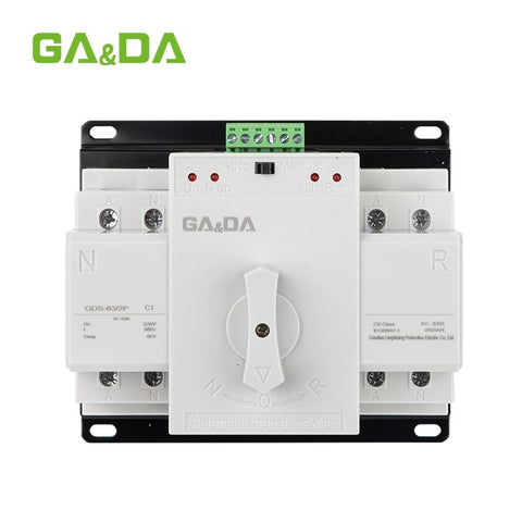 GA&DA 2P AC MCB type Dual Power Automatic Transfer Switch ATS