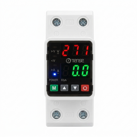 Tense TEN-63VA 2in1 Adjustable Over & Under Voltage Protector Ampere Protector