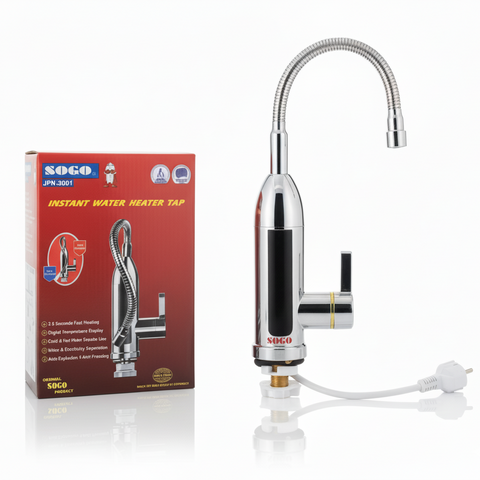 Sogo JPN-3001 Instant Electric Water Heating Tap | 3000W Fast Heat Faucet | Shock-Proof & Anti-Explosion | IPX4 Waterproof Design