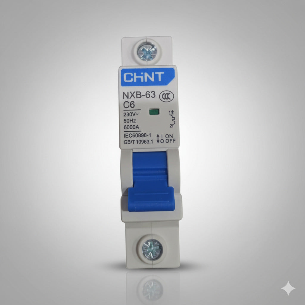 CHINT NXB-63 1P 230V Miniature Circuit Breaker (MCB) – Overload & Short Circuit Protection (10A, 16A, 20A)