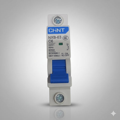 CHINT NXB-63 1P 230V Miniature Circuit Breaker (MCB) – Overload & Short Circuit Protection (10A, 16A, 20A)