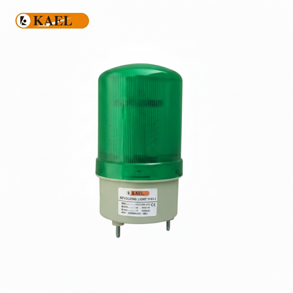 KAEL Revolving Warning Light LED 1101J Green – 12–220VAC/DC Industrial Signal Beacon