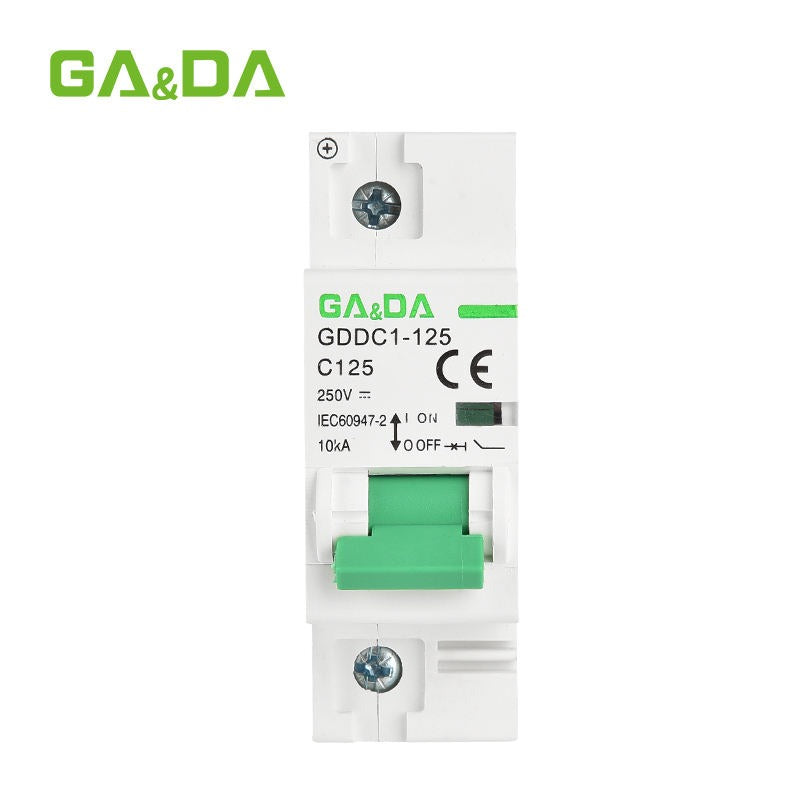 GA&DA GDDC1-125 1P DC 250V 125A Miniature Circuit Breaker (MCB) – Reliable DC Protection