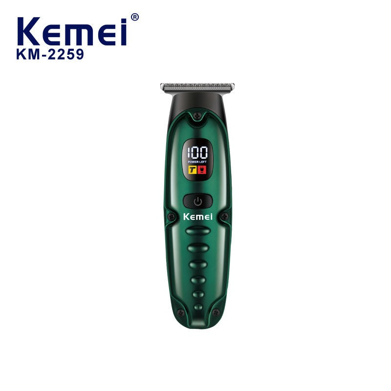 Kemei KM-2259 Rechargeable LCD Digital Display USB Charging Beard & Hair Clipper