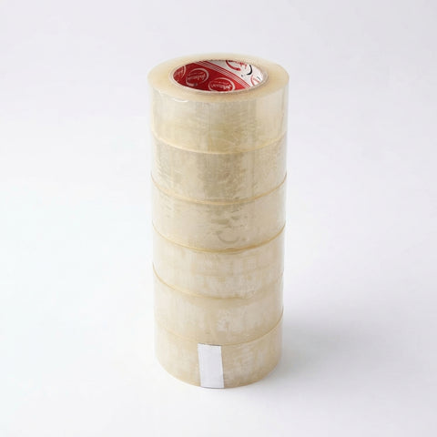 Heavy-Duty Transparent Packing Tape | Clear Carton Sealing Tape – Roll / Pack of 6