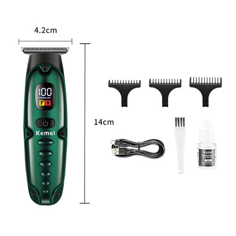 Kemei KM-2259 Rechargeable LCD Digital Display USB Charging Beard & Hair Clipper