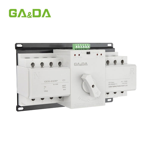 GA&DA 4P 3Phase AC  MCB type Dual Power Automatic Transfer Switch ATS