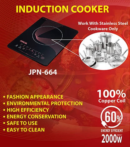 Sogo Electric Stove JPN-664 Induction Cooker Energy efficient.