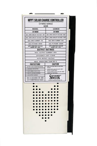 Simtek 70A MPPT with DC load and Settings 2024 Model 120V PV